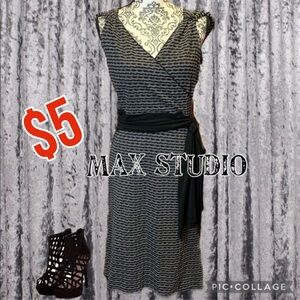 $5 item/ Max studio Black & white striped sleeveless dress